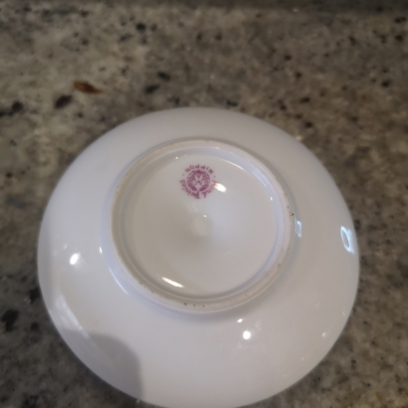 Vintage Nippon (Japan) 4.5" Handed Painted Porcelain Handled Candlestick Holder - Picture 5 of 8